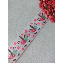 Лента репсовая с рисунком 25мм, цена за 1 м